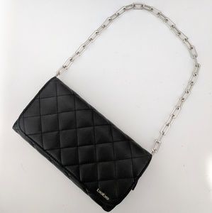 Bebe Black Quilted Handbag / Shoulder Bag